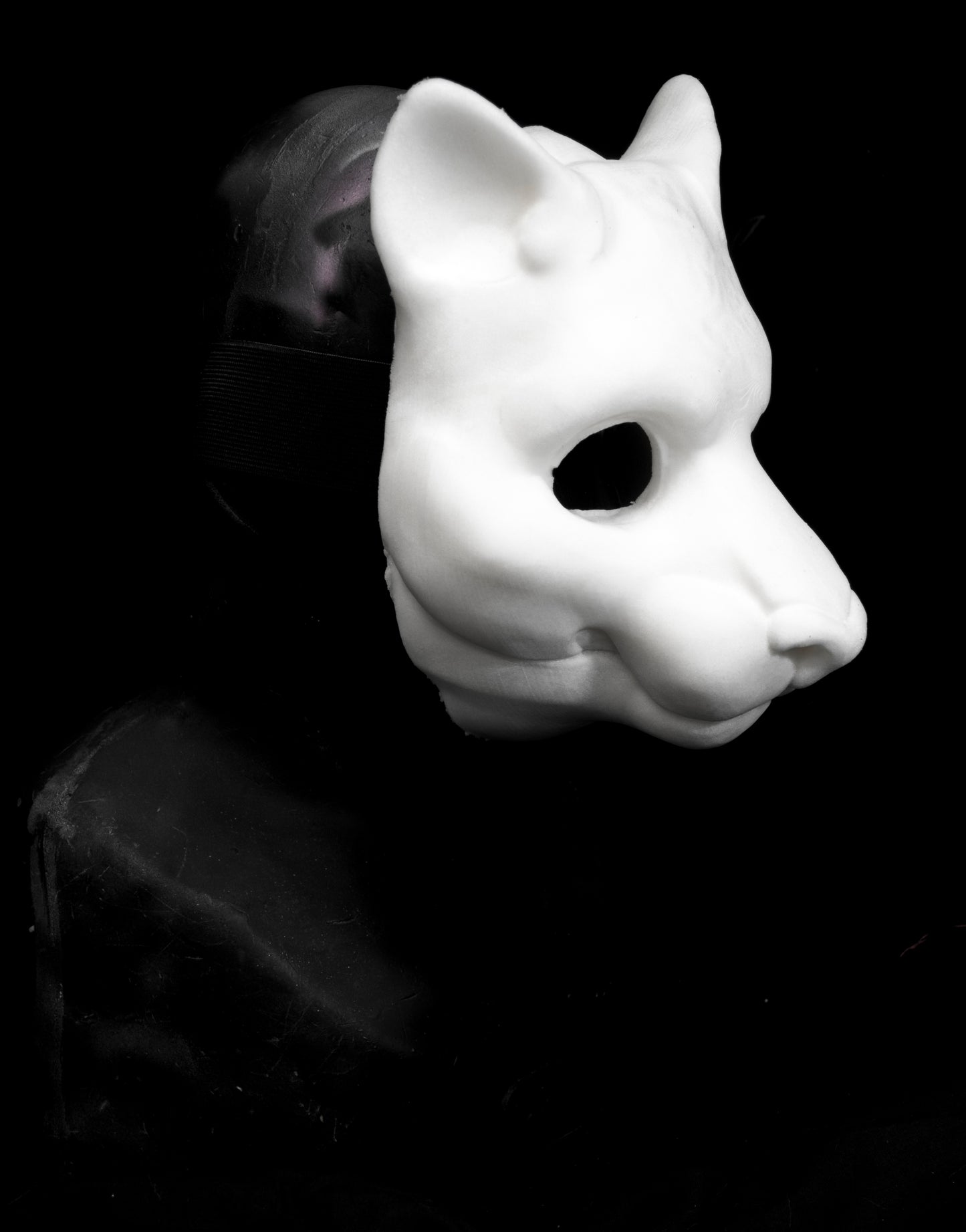 Slimline Feline soft foam head base for LARP costumes, mascots and fursuits.