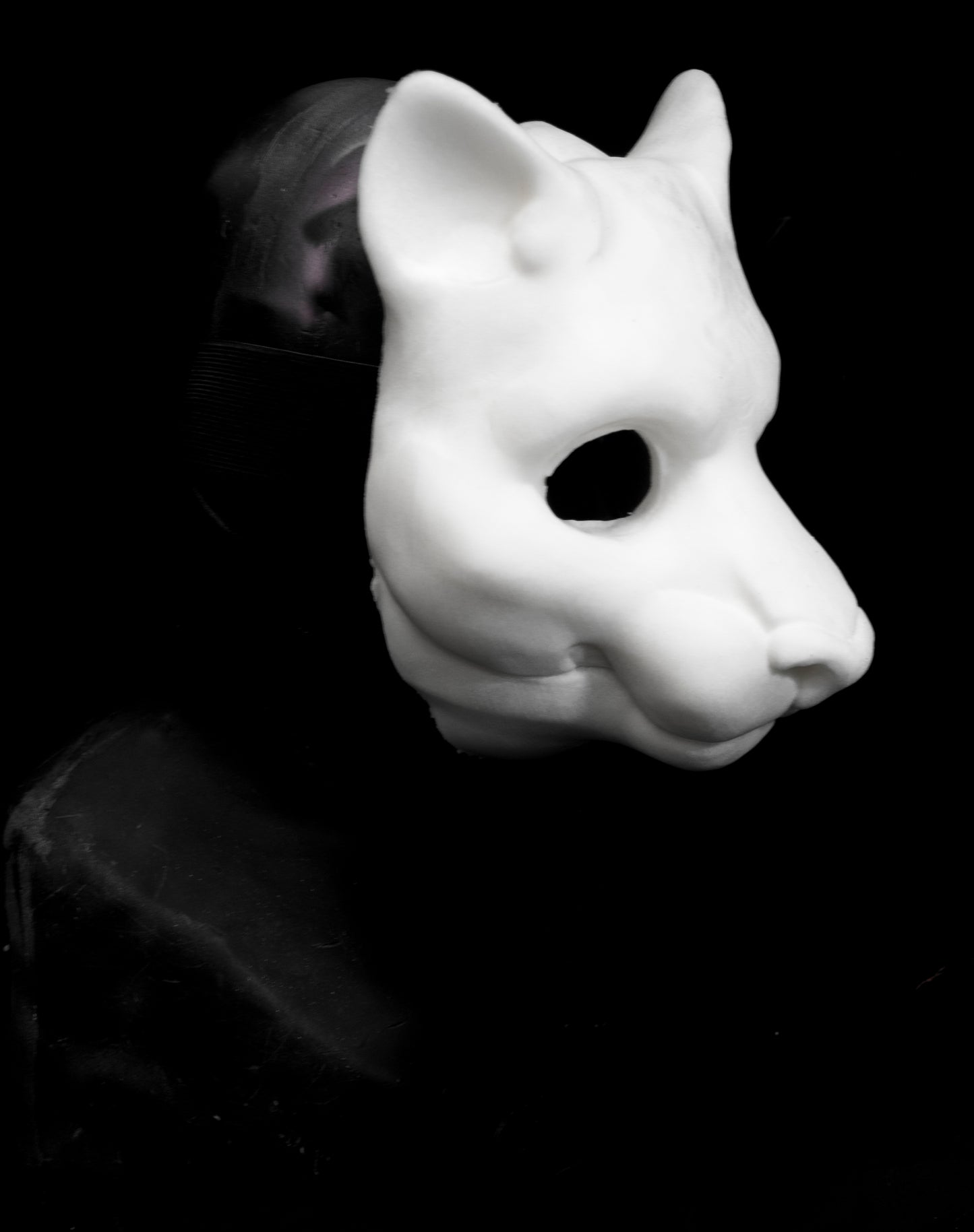 Slimline Feline soft foam head base for LARP costumes, mascots and fursuits.