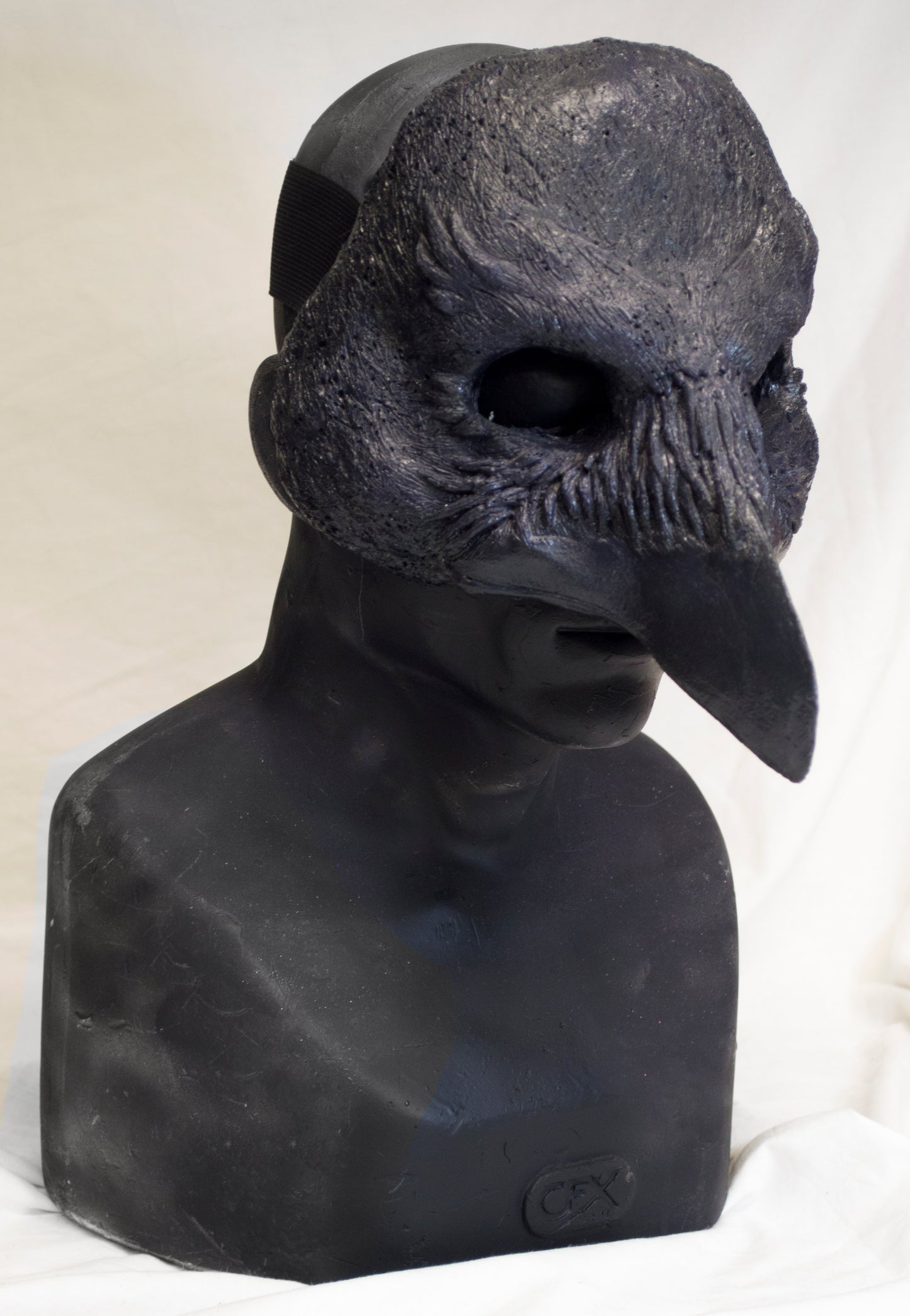 Kenku, Raven, corvid durable mask for LARP, performance and costuming