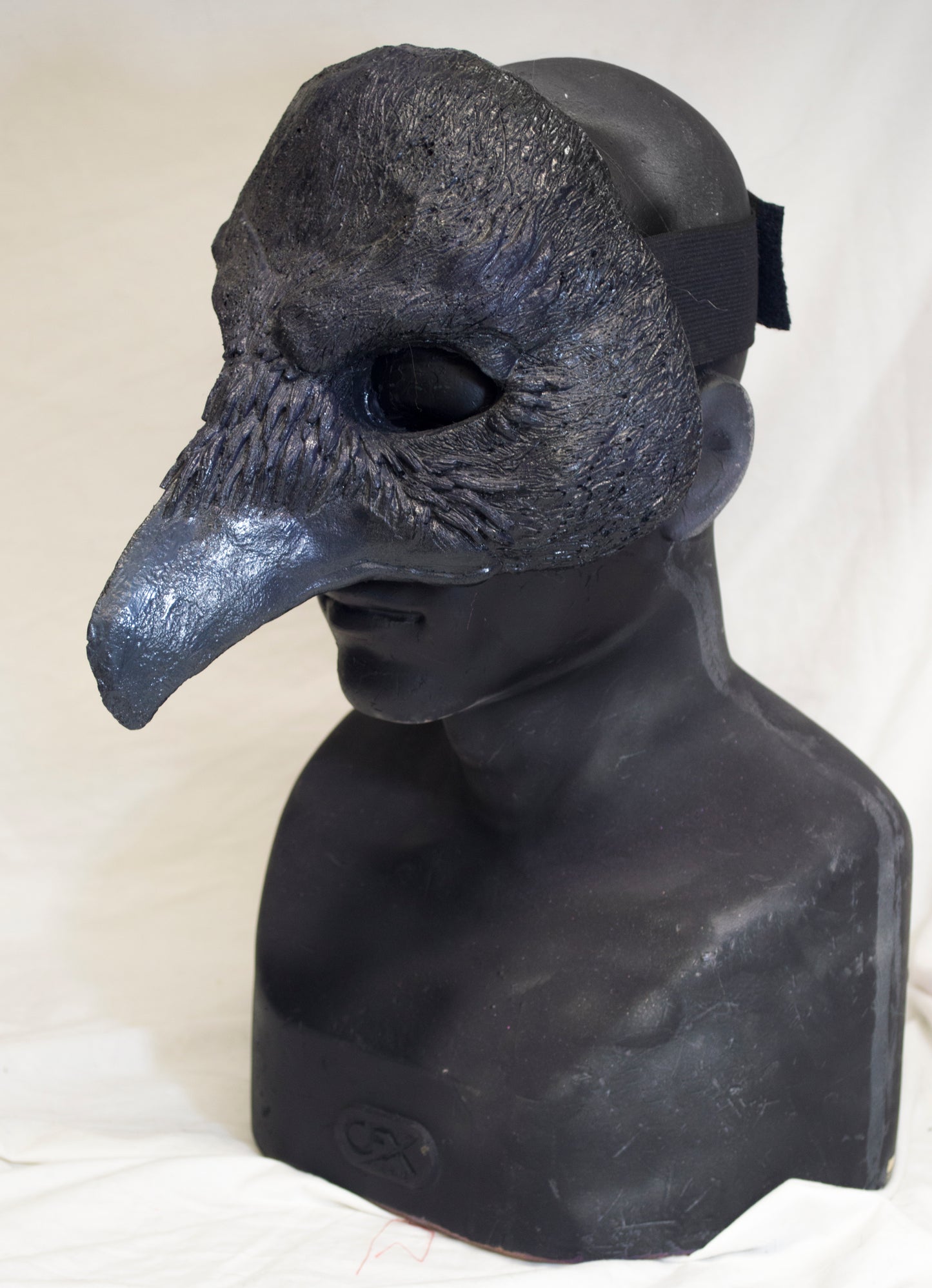 Kenku, Raven, corvid durable mask for LARP, performance and costuming