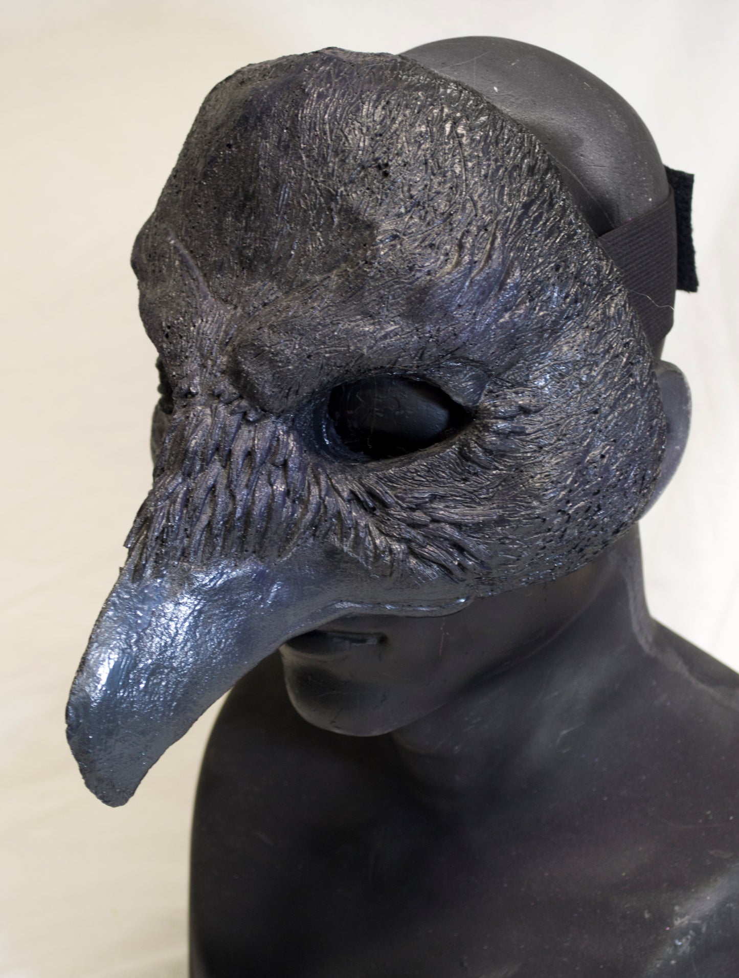 Kenku, Raven, corvid durable mask for LARP, performance and costuming