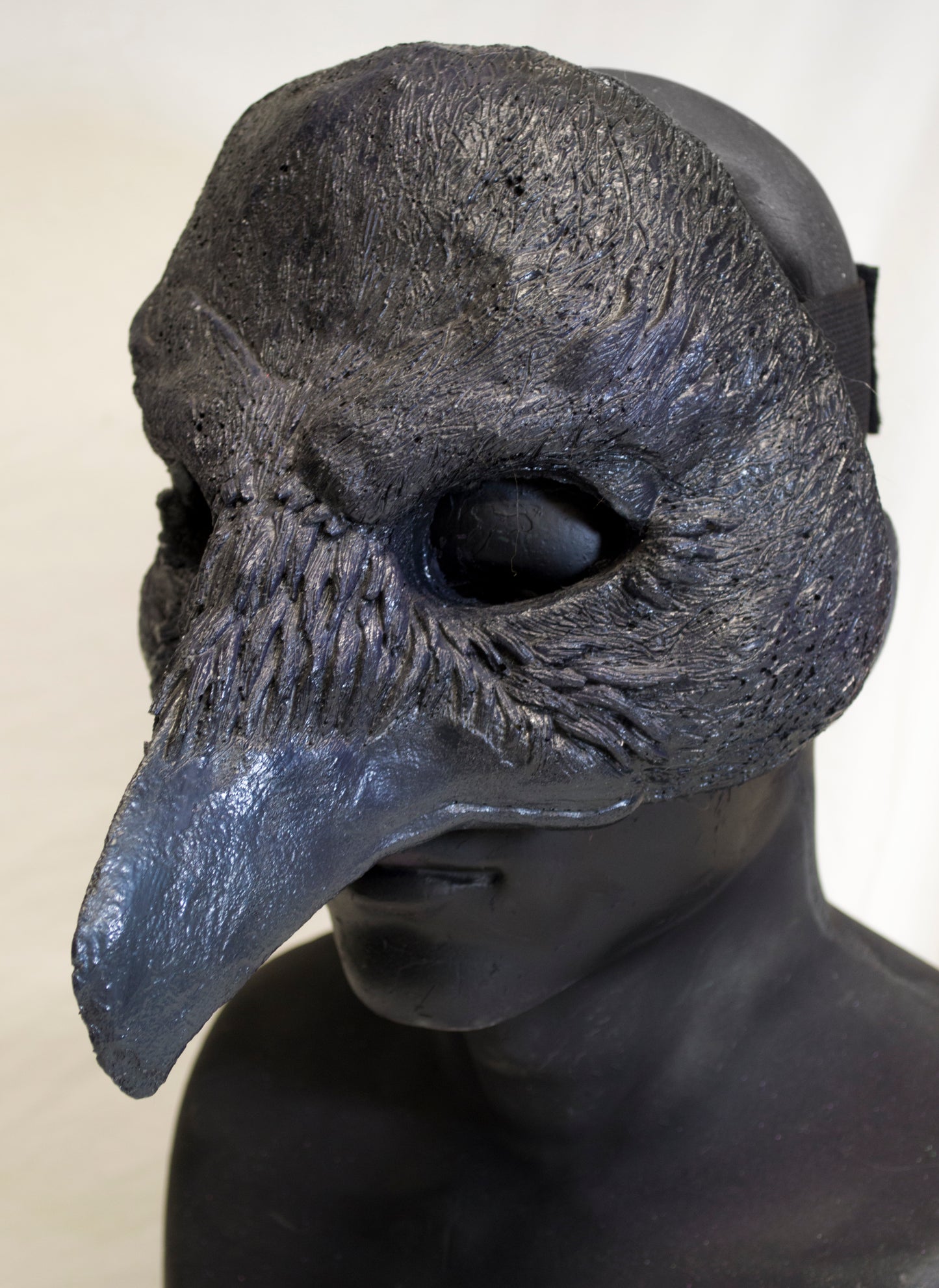 Kenku, Raven, corvid durable mask for LARP, performance and costuming