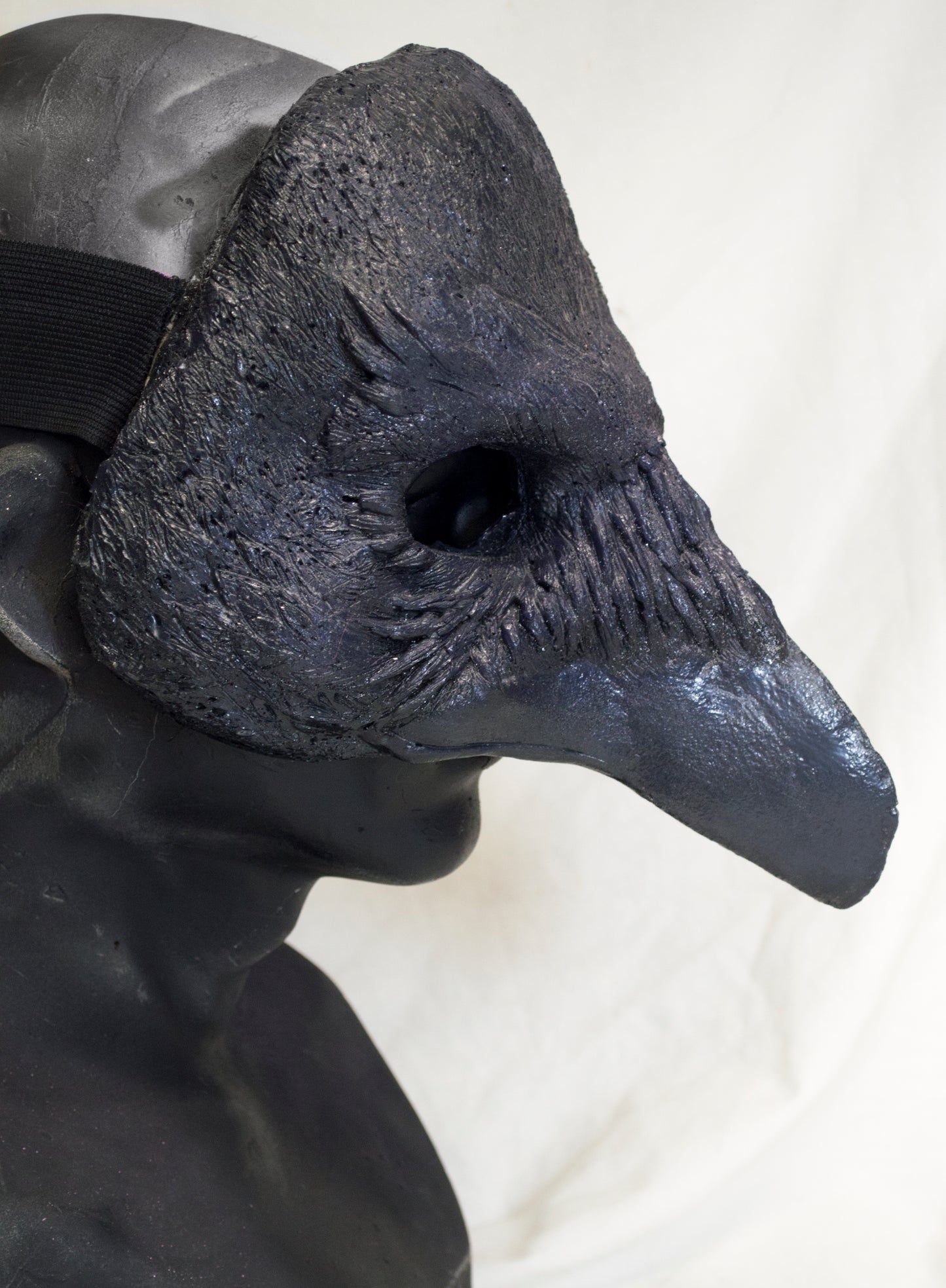 Kenku, Raven, corvid durable mask for LARP, performance and costuming