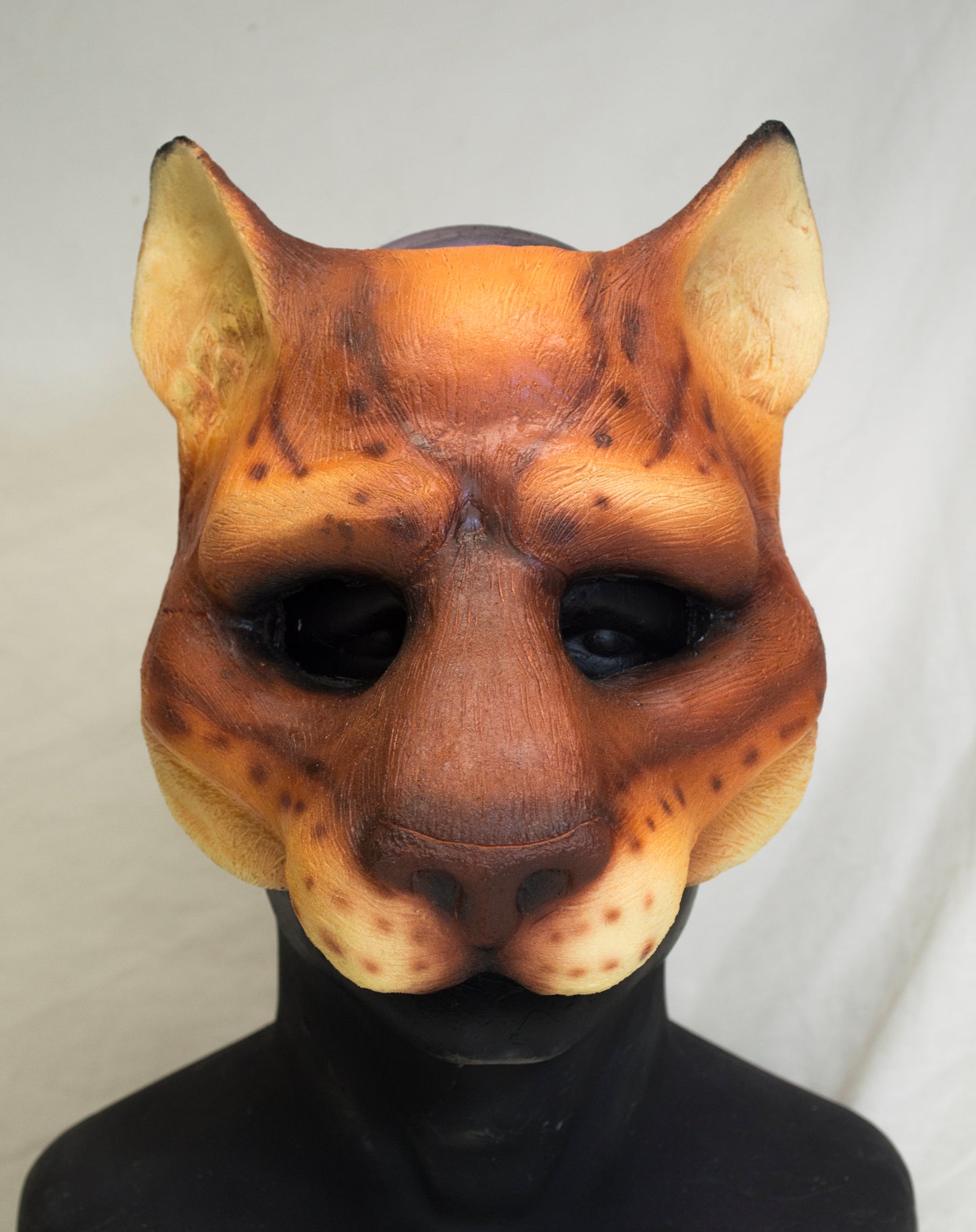 Red khajiit feline durable mask for LARP, performance and costuming