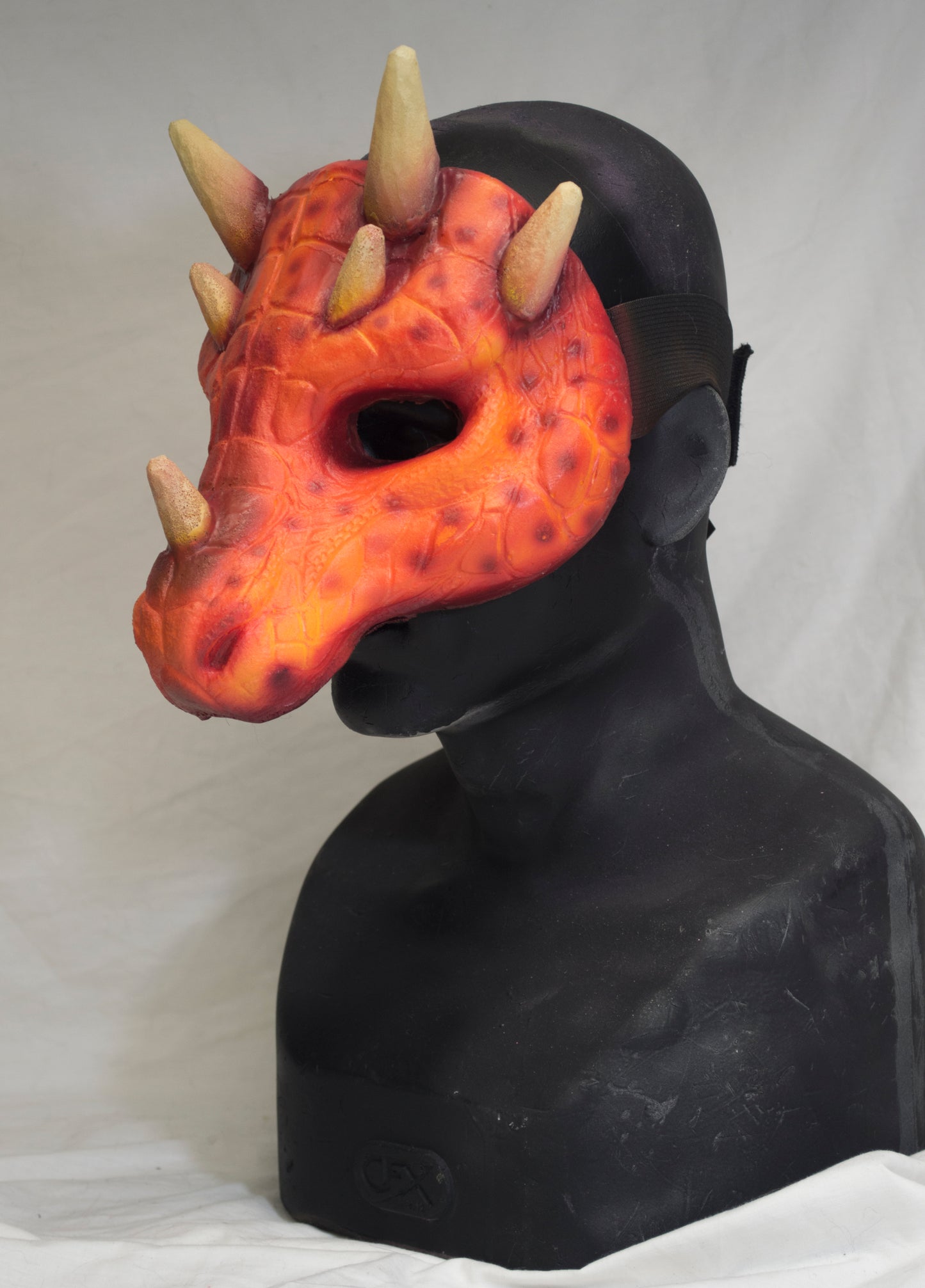 Awaykin Dragonborn: Made to order combat friendly LARP painted half mask