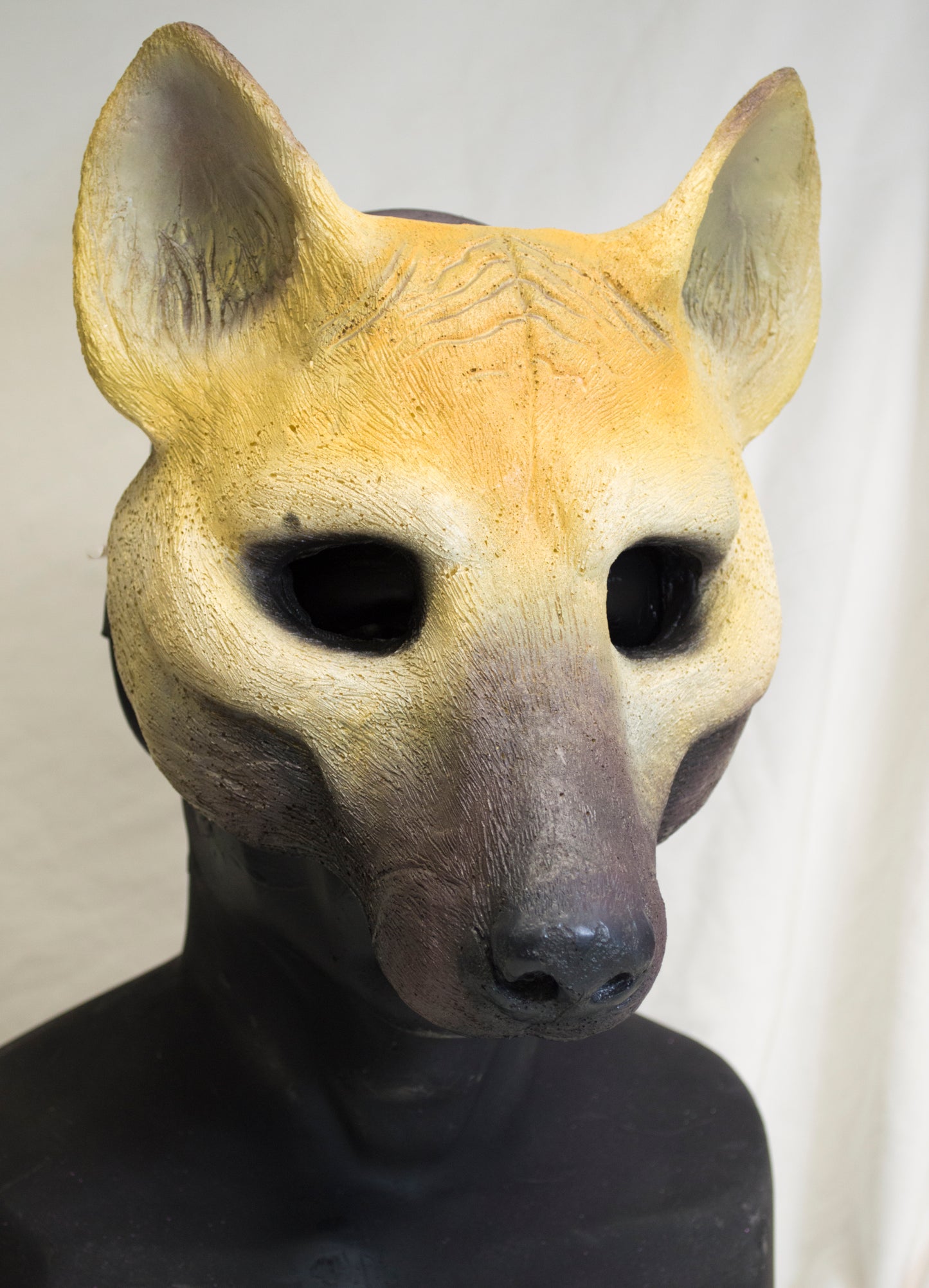 Beige / brown Wild dog durable mask for LARP, performance and costuming