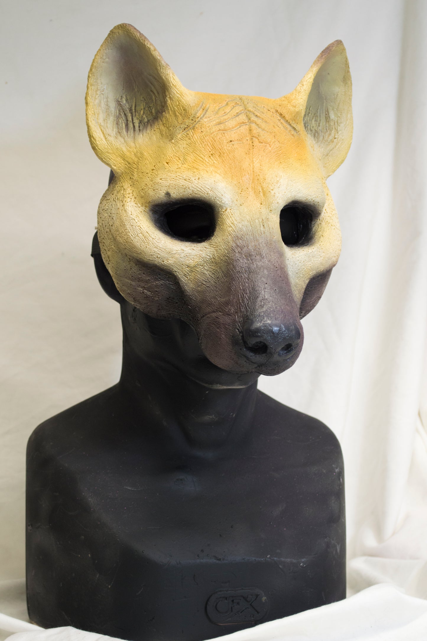 Beige / brown Wild dog durable mask for LARP, performance and costuming