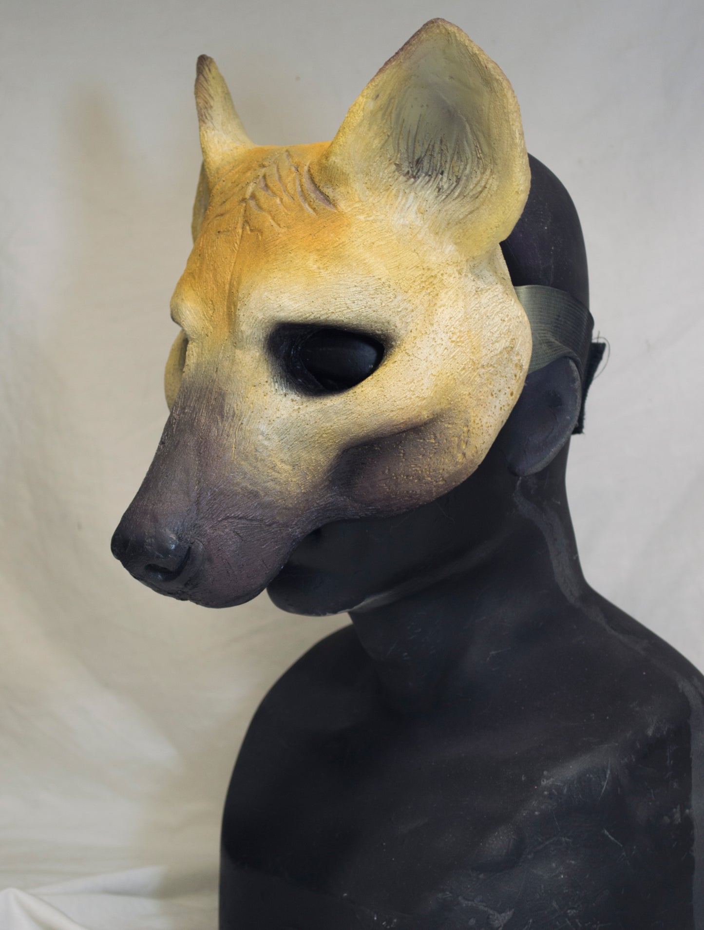 Beige / brown Wild dog durable mask for LARP, performance and costuming