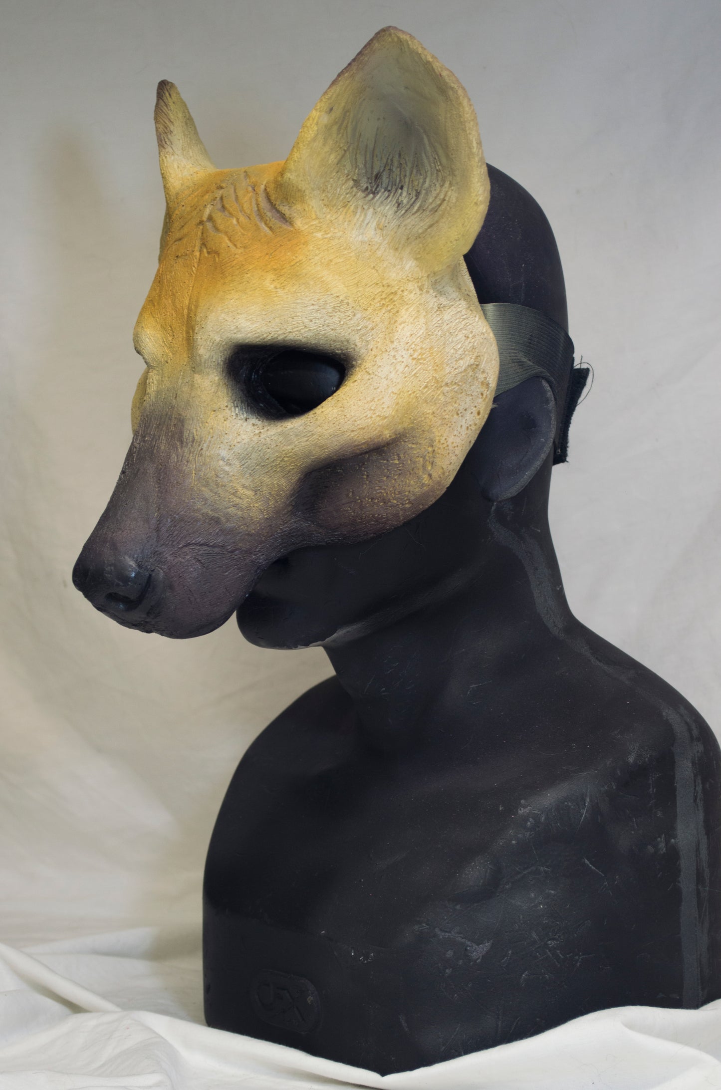 Beige / brown Wild dog durable mask for LARP, performance and costuming