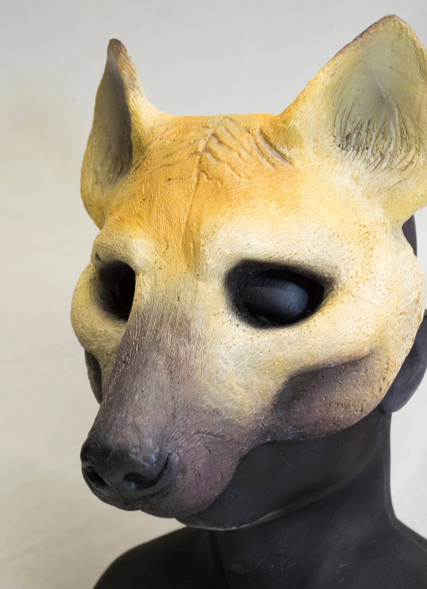 Beige / brown Wild dog durable mask for LARP, performance and costuming