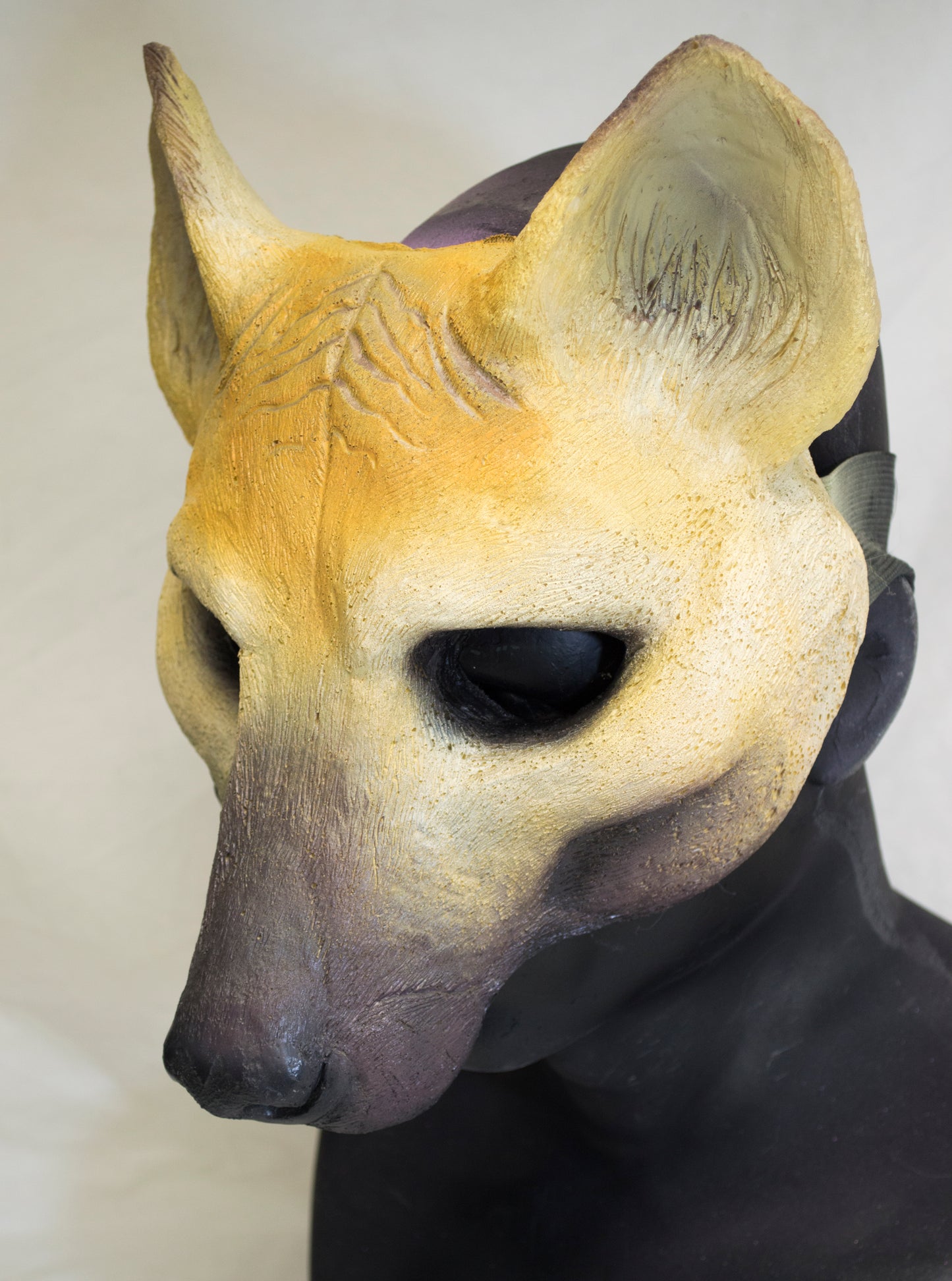 Beige / brown Wild dog durable mask for LARP, performance and costuming