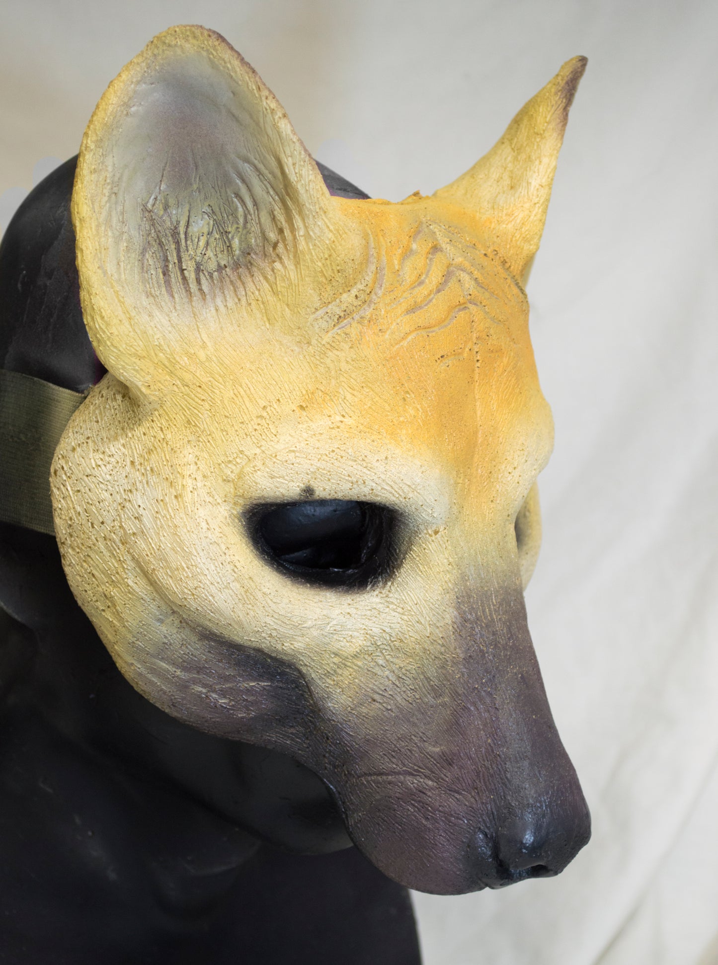 Beige / brown Wild dog durable mask for LARP, performance and costuming