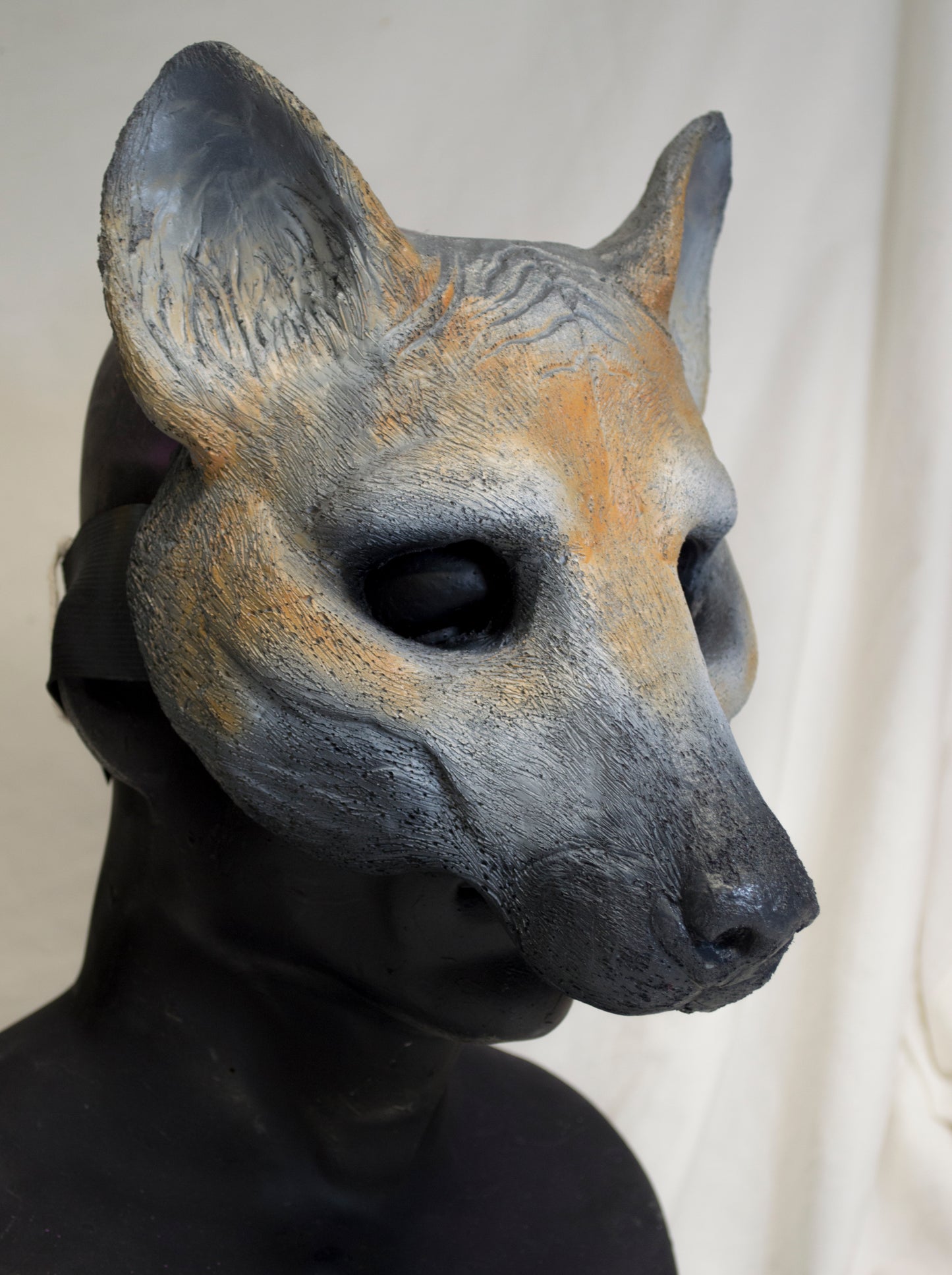 Silver Wild dog durable mask for LARP, performance and costuming