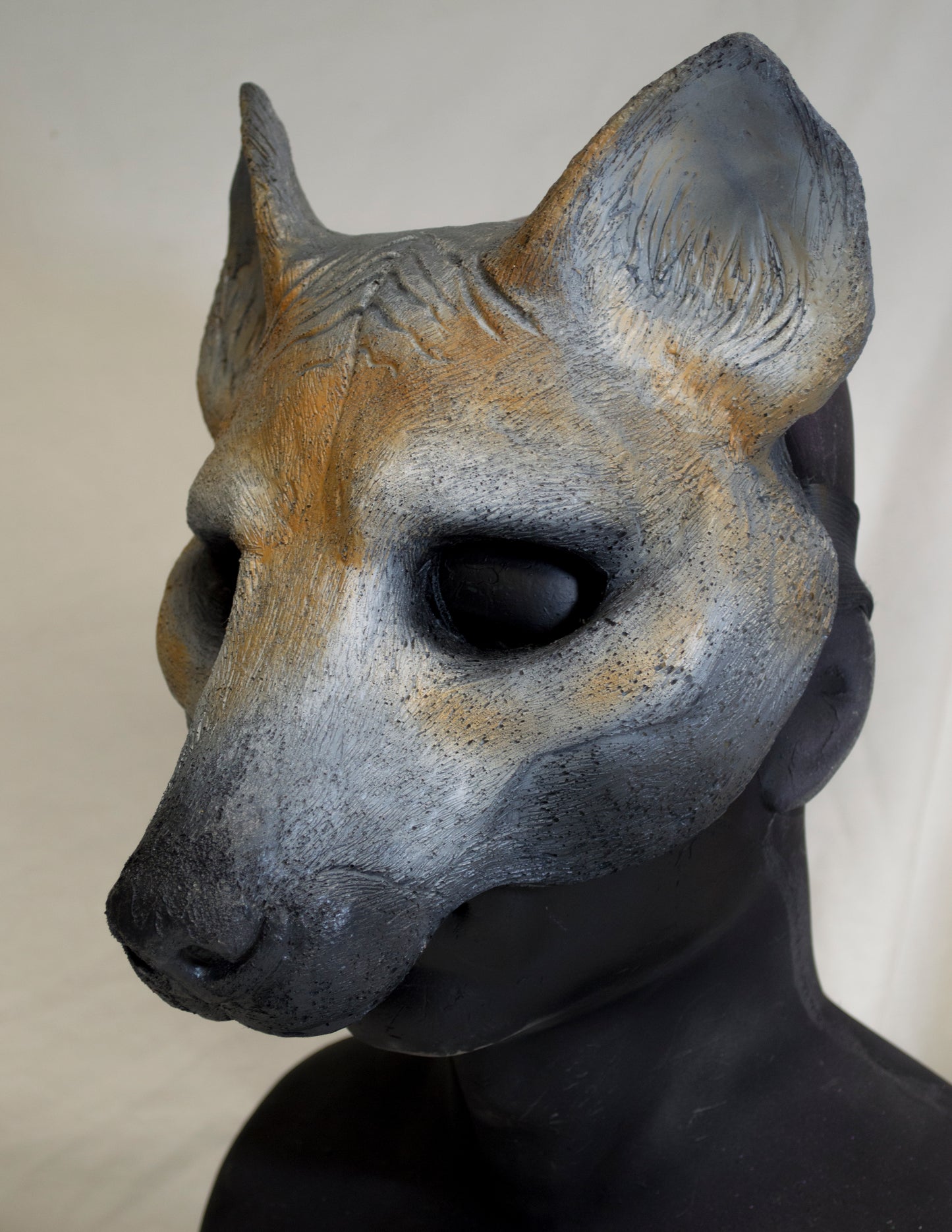 Silver Wild dog durable mask for LARP, performance and costuming