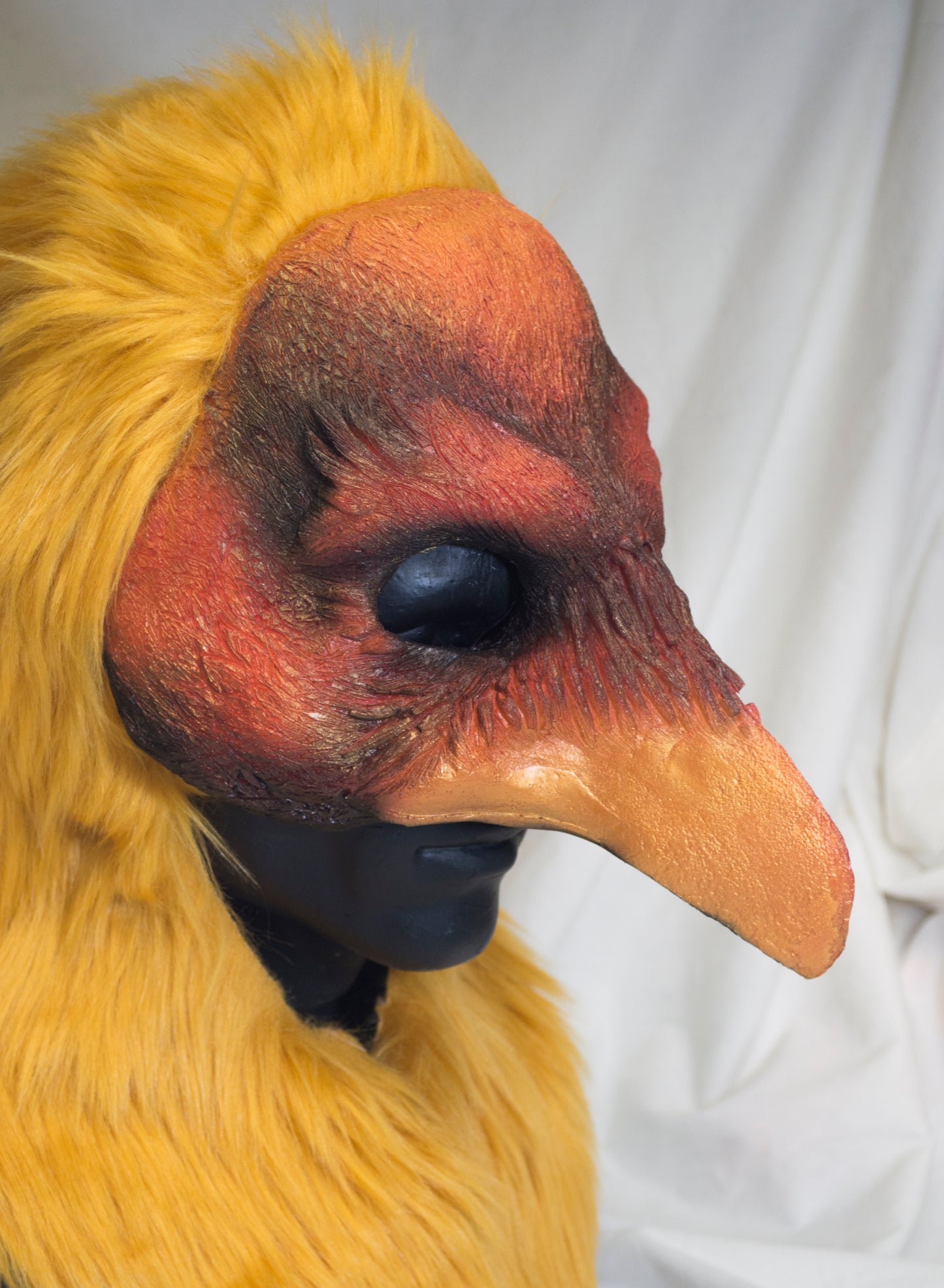 Pheonix hooded mask for LARP, performance and costuming