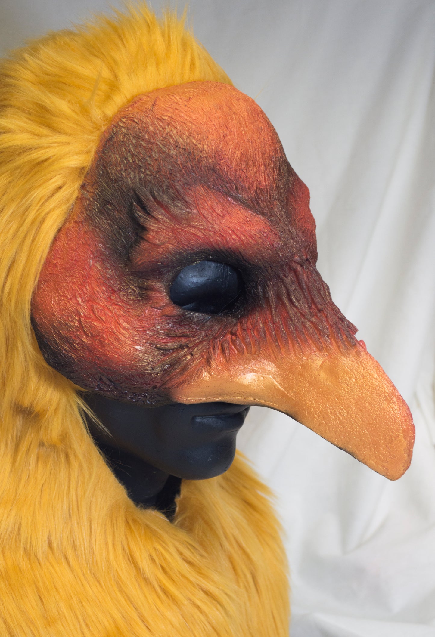 Pheonix hooded mask for LARP, performance and costuming