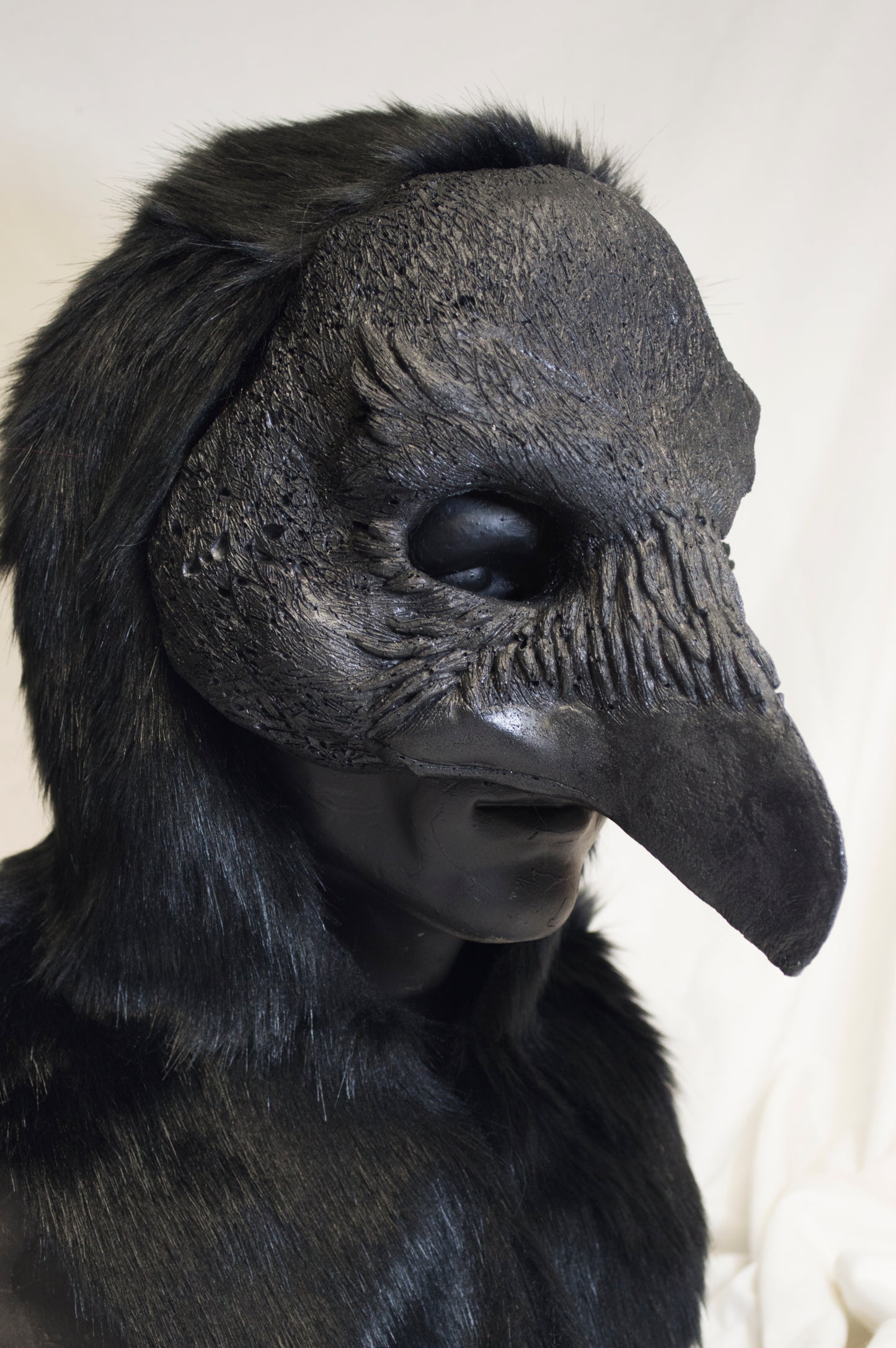 Raven, Kenku hooded mask for LARP, performance and costuming