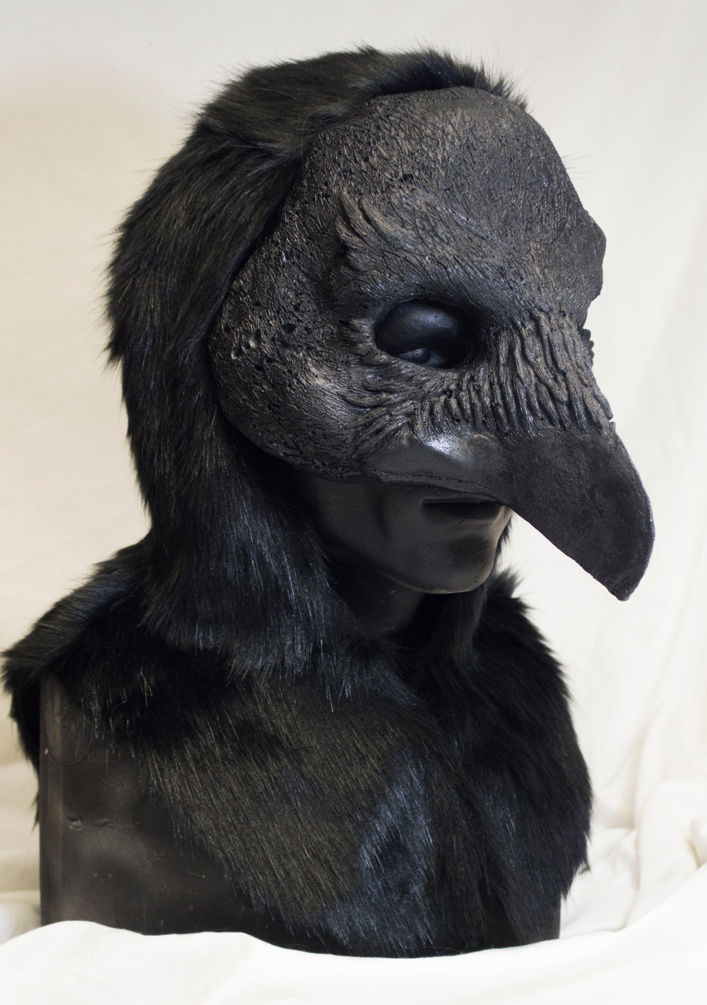 Raven, Kenku hooded mask for LARP, performance and costuming