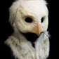 Snowy owl durable hooded mask for LARP, performance and costuming