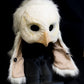 Snowy owl durable hooded mask for LARP, performance and costuming