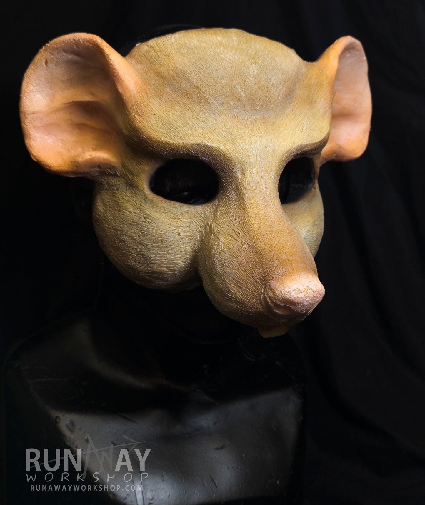 Blonde scaven, rat folk durable mask for LARP, performance and costuming