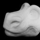Raptor foam head base for costumes, mascots and fursuits.