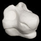 Toony Sergal soft foam head base for costumes, mascots and fursuits, uncut and cut & carved options