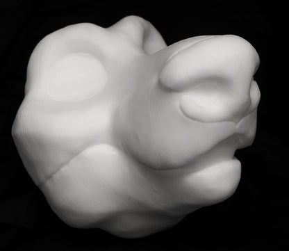 Wolf / Fox soft foam head base for costumes, mascots and fursuits.