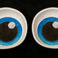White follow me effect toony eyes for costumes, fursuits and mascots (1 pair)(Many colours and custom painted options) Waterproof