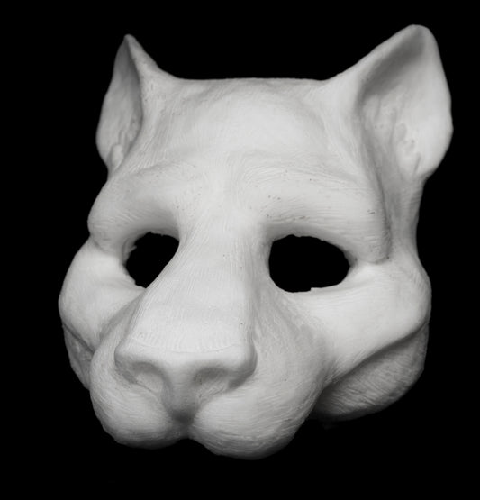Fox, Vulpine Mask, Unpainted, Soft Foam for LARP Combat Theatre