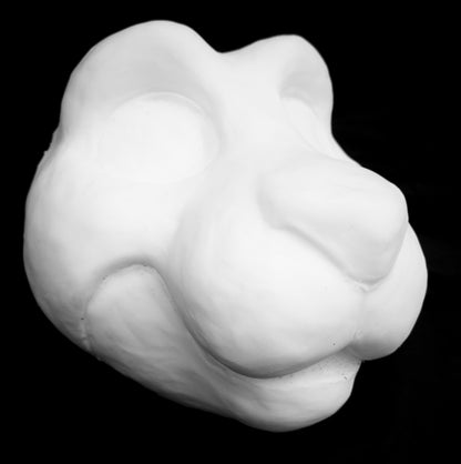 Critter soft foam head base for costumes, mascots and fursuits.
