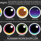 Pink follow me effect toony eyes for costumes, fursuits and mascots (1 pair)(Many colours and custom painted options) Waterproof