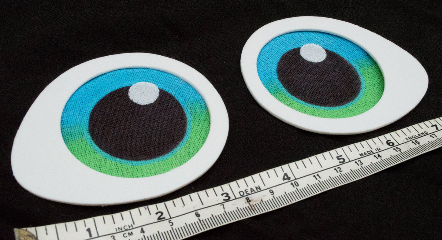 Large toony eyes for costumes, fursuits and mascots (1 pair)(Many colours and custom painted options) Waterproof