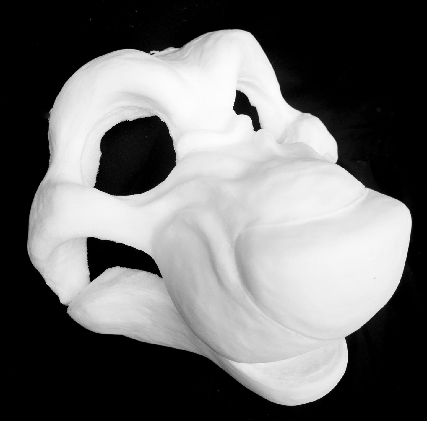 Angry canine soft foam head base for costumes, mascots and fursuits.