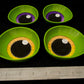 Large Green Toony follow me eyes for costumes, fursuits and mascots, 1 pair (Many colours and custom painted options) Waterproof