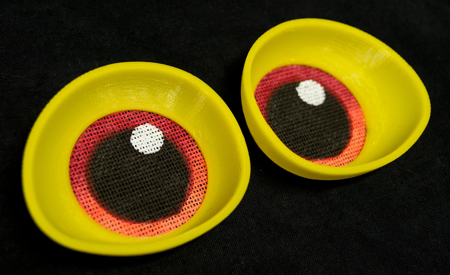 Yellow follow me effect toony eyes for costumes, fursuits and mascots (1 pair)(Many colours and custom painted options) Waterproof