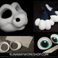 Kemono angel dragon/pony bundle deal: cut and carved head base, Eyes and Feet padding, for costumes mascots and fursuits.