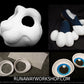 Critter bundle deal: cut and carved head base, Eyes and Feet padding, for costumes mascots and fursuits.