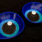 Blue follow me effect toony eyes for costumes, fursuits and mascots (1 pair)(Many colours and custom painted options) Waterproof