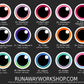 Pink follow me effect toony eyes for costumes, fursuits and mascots (1 pair)(Many colours and custom painted options) Waterproof