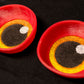 Red follow me effect toony eyes for costumes, fursuits and mascots (1 pair)(Many colours and custom painted options) Waterproof