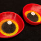 Red follow me effect toony eyes for costumes, fursuits and mascots (1 pair)(Many colours and custom painted options) Waterproof