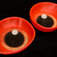 Orange follow me effect toony eyes for costumes, fursuits and mascots (1 pair)(Many colours and custom painted options) Waterproof