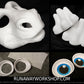 Raptor/dragon bundle deal: cut and carved head base, Eyes and Feet padding, for costumes mascots and fursuits.