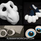 Dragon bundle deal: cut and carved head base, Eyes and Feet padding, for costumes mascots and fursuits.