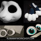 Kemono Monkey bundle deal: cut and carved head base, Eyes and Feet padding, for costumes mascots and fursuits.