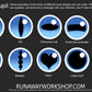 Blue follow me effect toony eyes for costumes, fursuits and mascots (1 pair)(Many colours and custom painted options) Waterproof